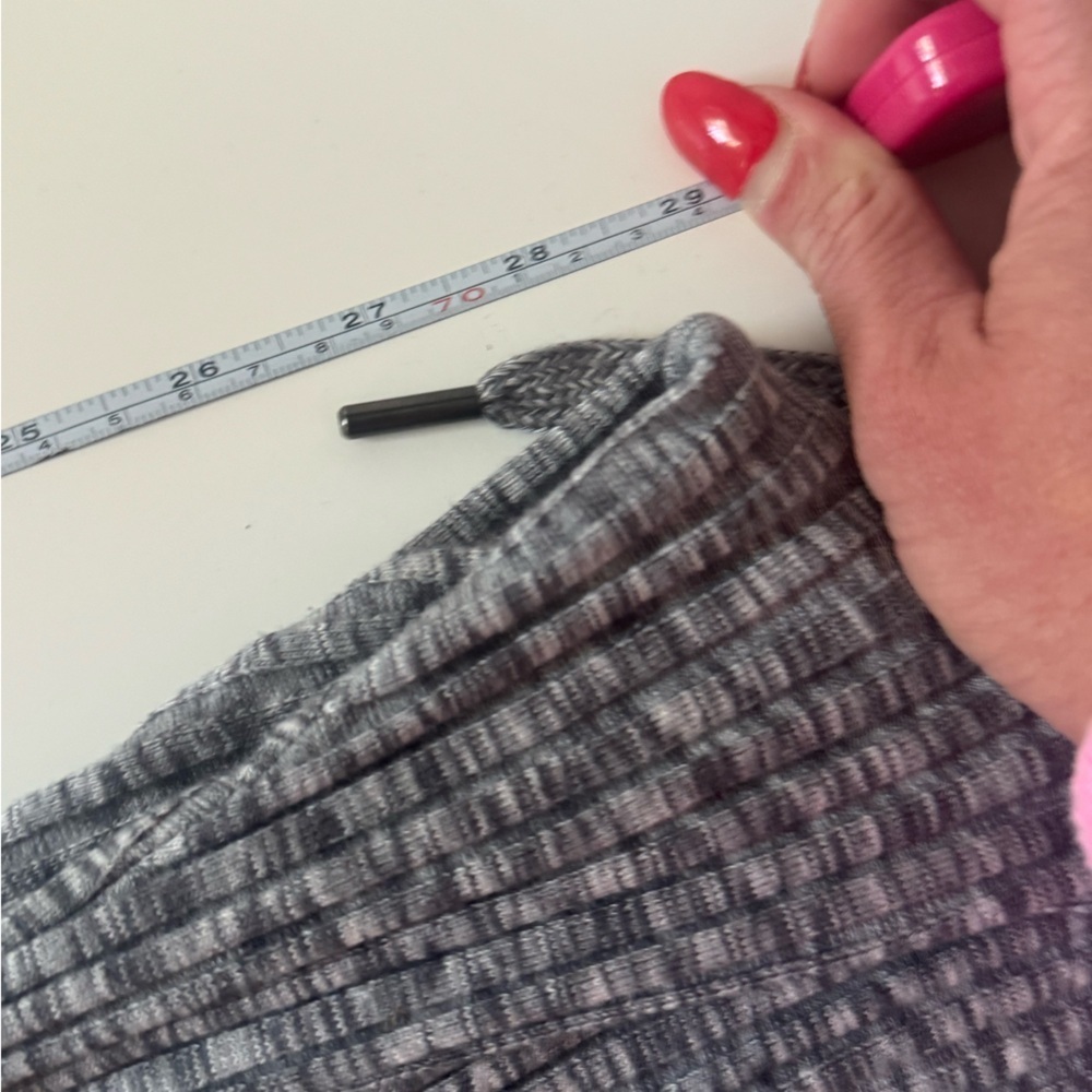 Athleta Revolve Pants Womens Small Petite Gray Ribbed Knit Wide Leg Soft Lounge - Picture 10 of 10